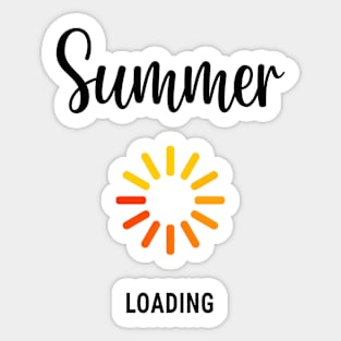 Summer Loading Please Wait Funny Summer Vacation Design Sticker